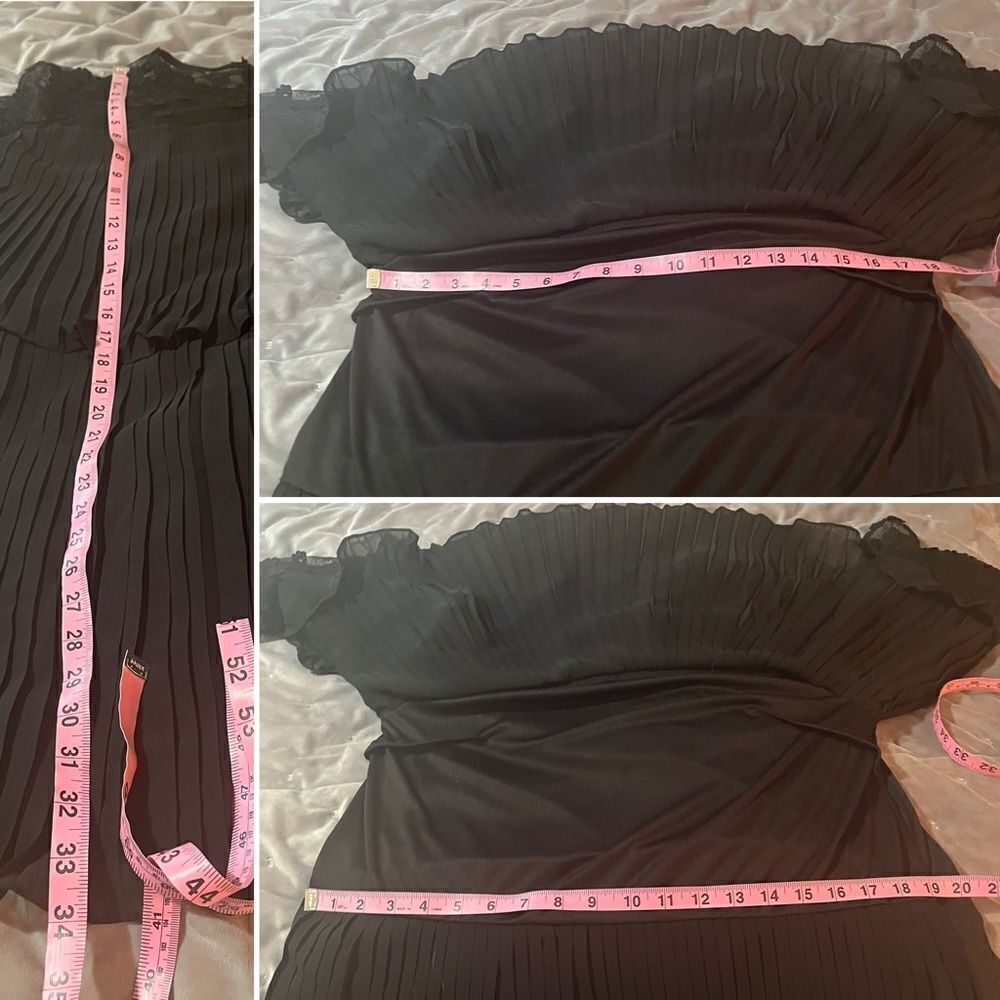 Modcloth Dauntless Dahlias Tiered Mini
Dress Pleated Cocktail Black 8 NWT - Picture 7 of 13